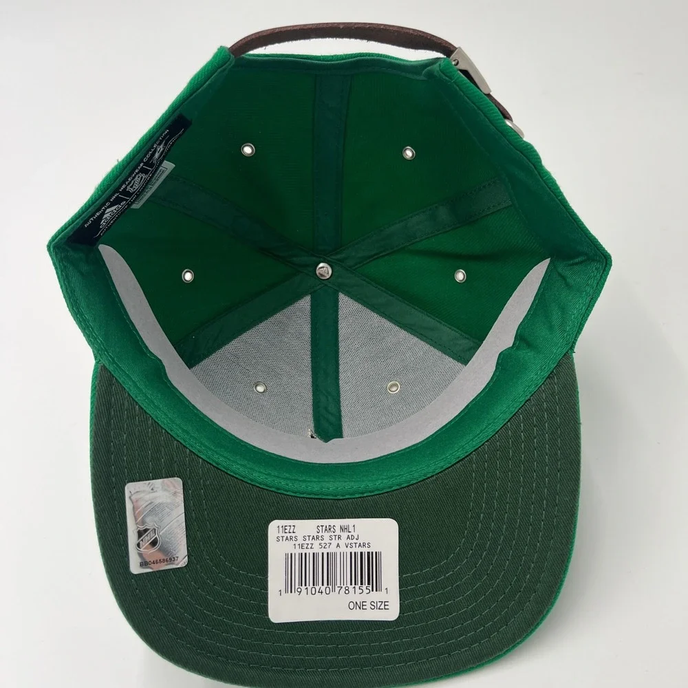 Adidas Dallas Stars NHL Fitted‎ Baseball Cap Green OSFA Embroidered Logo